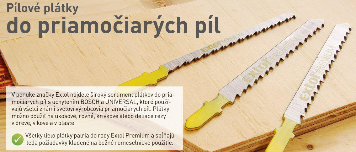 Pílové plátky do priamočiarej píly